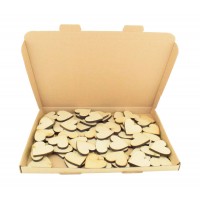 SPECIAL OFFER - Bargain Box of Laser cut Plain Love Hearts - 6mm MDF 